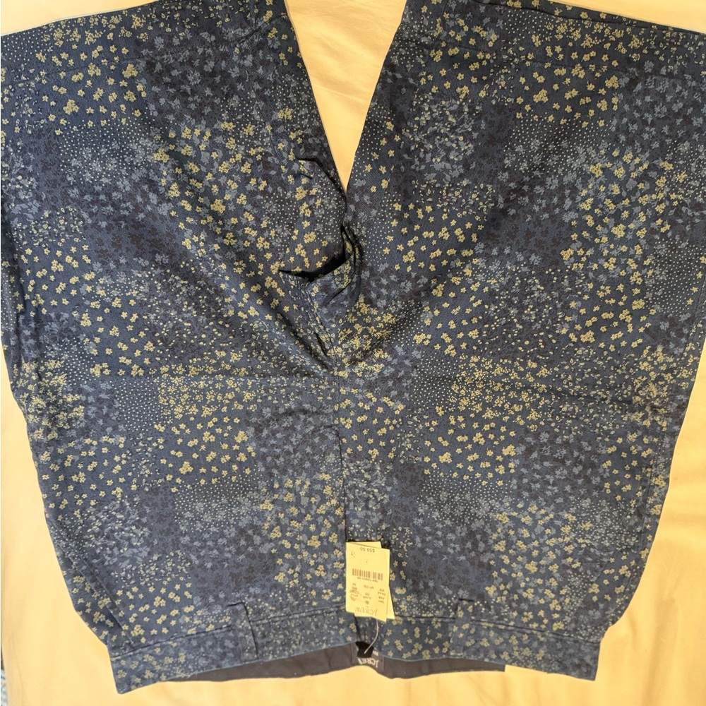J Crew Blue Floral Patterned Pants NWT